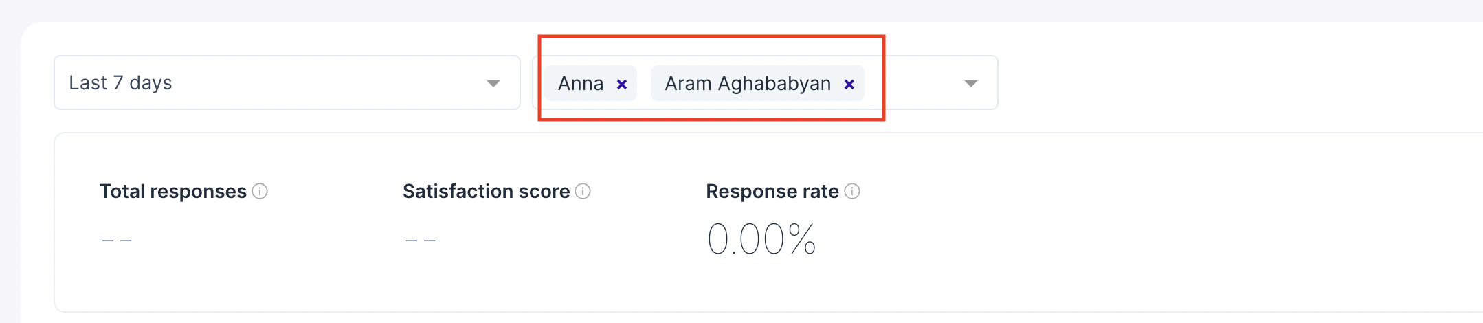 CSAT Report Screen