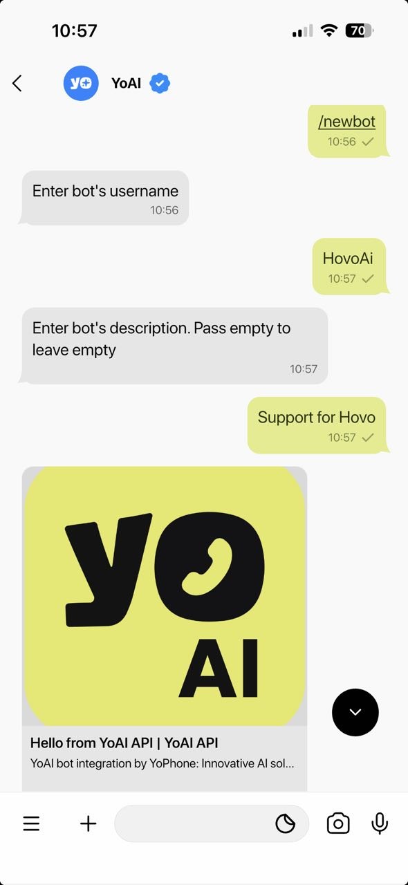 Entering the new bot's username and description